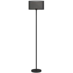 HOMCOM STOJACÍ LAMPY, stojací lampa s paticí E27, látkový stínidlo, černá obraz