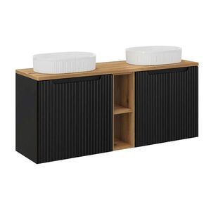 Petits-meubles DVOJUMYVADLO 140.4cm Riva Černá a dřevěná obraz