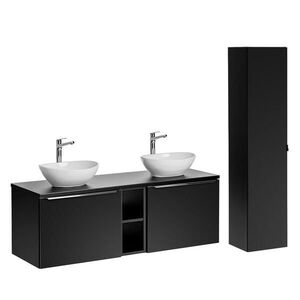 Petits-meubles KOUPELNOVÝ NÁBYTEK 140cm Eros 2er-Set Černá obraz