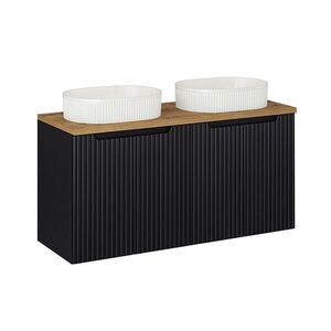 Petits-meubles DVOJUMYVADLO 120cm Riva Černá a dřevěná obraz