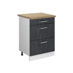 Vicco SPODNÍ SKŘÍŇKA KUCHYŇSKÉ LINKY R-Line Černý beton 60 cm PD Dub obraz
