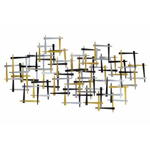 KUNSTLOFT KOVOVÁ NÁSTĚNNÁ DEKORACE ZLATÁ, 108/60 CM obraz