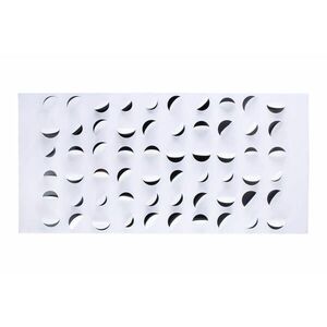 KUNSTLOFT KOVOVÁ NÁSTĚNNÁ DEKORACE BÍLÁ/ČERNÁ, 118/57 CM obraz