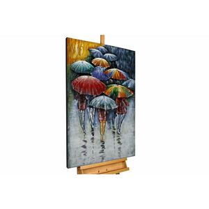 KUNSTLOFT KOVOVÝ OBRAZ BARVY DEŠTNÍKŮ, 50/100 CM obraz