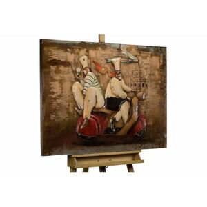 KUNSTLOFT KOVOVÝ OBRAZ RYCHLE PRYČ, 100/70 CM obraz