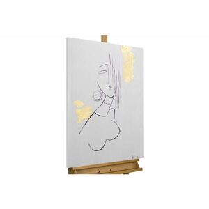 KUNSTLOFT RUČNĚ MALOVANÝ AKRYLOVÝ OBRAZ ČERNÝ, 60/90 CM obraz