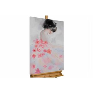 KUNSTLOFT RUČNĚ MALOVANÝ AKRYLOVÝ OBRAZ RŮŽOVÝ/BÉŽOVÝ, 60/90 CM obraz