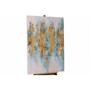 KUNSTLOFT RUČNĚ MALOVANÝ AKRYLOVÝ OBRAZ TURQUOISE/BÉŽOVÝ, 75/100 CM obraz