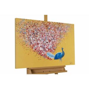 KUNSTLOFT RUČNĚ MALOVANÝ AKRYLOVÝ OBRAZ MODRÝ/RŮŽOVÝ, 90/60 CM obraz