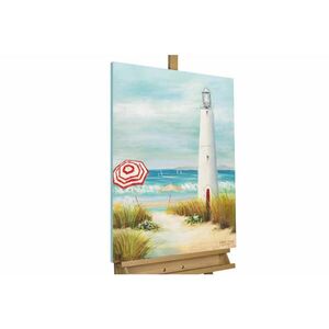 KUNSTLOFT RUČNĚ MALOVANÝ AKRYLOVÝ OBRAZ MODRÝ/BÍLÝ, 60/80 CM obraz