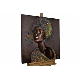 KUNSTLOFT RUČNĚ MALOVANÝ AKRYLOVÝ OBRAZ HNĚDÝ, 80/80 CM obraz