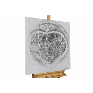 KUNSTLOFT RUČNĚ MALOVANÝ AKRYLOVÝ OBRAZ BÍLÝ, 80/80 CM obraz