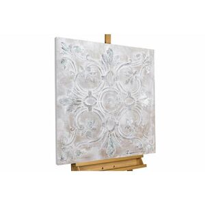 KUNSTLOFT RUČNĚ MALOVANÝ AKRYLOVÝ OBRAZ ŠEDÝ, 80/80 CM obraz