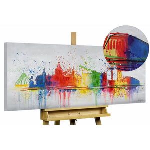 KUNSTLOFT RUČNĚ MALOVANÝ AKRYLOVÝ OBRAZ ŠEDÝ, 120/60 CM obraz