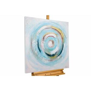 KUNSTLOFT RUČNĚ MALOVANÝ AKRYLOVÝ OBRAZ MODRÝ/BÍLÝ, 80/80 CM obraz