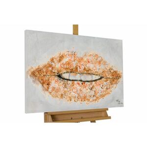 KUNSTLOFT RUČNĚ MALOVANÝ AKRYLOVÝ OBRAZ ŠEDÝ/RŮŽOVÝ, 90/60 CM obraz