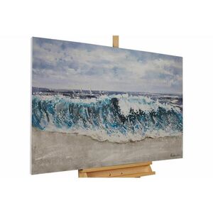 KUNSTLOFT RUČNĚ MALOVANÝ AKRYLOVÝ OBRAZ MODRÝ, 120/80 CM obraz