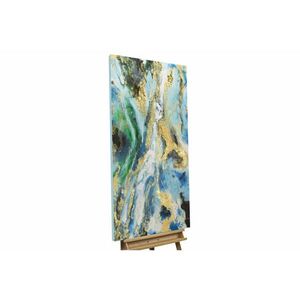 KUNSTLOFT RUČNĚ MALOVANÝ AKRYLOVÝ OBRAZ MODRÝ/BÍLÝ, 60/120 CM obraz