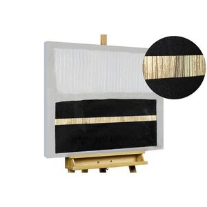 KUNSTLOFT RUČNĚ MALOVANÝ AKRYLOVÝ OBRAZ ČERNÝ, 80/80 CM obraz