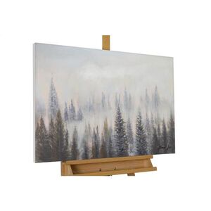 KUNSTLOFT RUČNĚ MALOVANÝ AKRYLOVÝ OBRAZ ZELENÝ/BÍLÝ, 90/60 CM obraz
