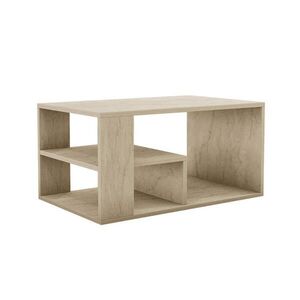 Calicosy KONFERENČNÍ stolek s policemi s travertinovým efektem, délka 80 cm - EROS obraz