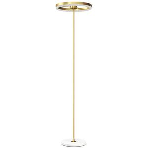 HOMCOM LED STOJACÍ LAMPY do obývacího pokoje Stmívatelná stojací lampa se 3 barvami světla, nožní spínač obraz