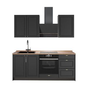 Vicco JEDNOTKOVÁ KUCHYNĚ Fame-Line, Anthrazit-Gold Landhaus/Antracit, 190 cm, PD Dub obraz