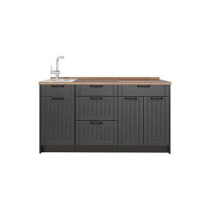 Vicco KUCHYŇSKÝ BLOK Fame-Line, Tmavě šedá/Antracit, 150 cm, PD Dub obraz