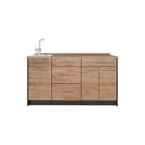 Vicco KUCHYŇSKÝ BLOK Fame-Line, Zlatý mocný dub/Antracit, 150 cm, PD Dub obraz