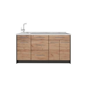 Vicco KUCHYŇSKÝ BLOK Fame-Line, Zlatý mocný dub/Antracit, 150 cm, PD Mramor obraz