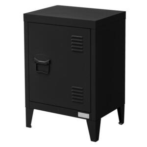 ML-DESIGN NOČNÍ STOLEK černý 40x30x58 cm z oceli obraz