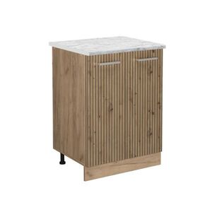 Vicco SPODNÍ SKŘÍŇKA KUCHYŇSKÉ LINKY R-Line Řemeslný dub 60 cm PD Mramor obraz