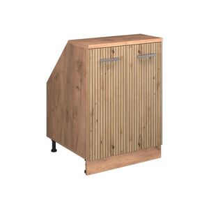 Vicco KUCHYŇSKÁ SKŘÍŇKA POD ŠIKMOU STŘECHU R-Line Řemeslný dub 60 cm se 2 dveřmi, korpus skříně hloubka 60 cm obraz