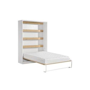Kaiser Möbel SKLÁPĚCÍ POSTEL Perfekt 140x200 vertikální s matrací Dub + Bílá obraz