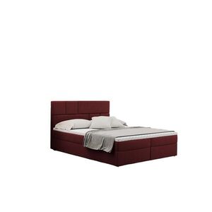 Kaiser Möbel KONTINENTÁLNÍ POSTEL s úložným prostorem a matrací BALI tkanina Mat Velvet Vínová 180x200 cm H2-Pocket obraz