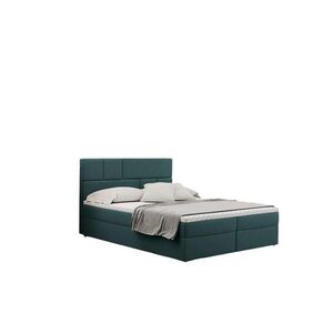 Kaiser Möbel KONTINENTÁLNÍ POSTEL s úložným prostorem a matrací BALI tkanina Mat Velvet Mořská 120x200 cm H2-Pocket obraz