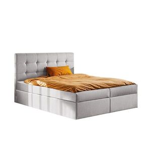 Kaiser Möbel KONTINENTÁLNÍ POSTEL s matrací a úložným prostorem LUDANO tkanina Soro Světle šedá 120x200 cm H2-Pocket obraz