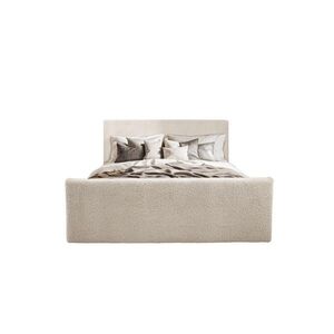 Kaiser Möbel KONTINENTÁLNÍ POSTEL s úložným prostorem a topperem LAMM tkanina Sven Světle béžová 140x200 cm H2-Pocket obraz
