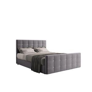 Kaiser Möbel KONTINENTÁLNÍ POSTEL s úložným prostorem, matrací a topperem ROMA 200x200 cm Šedá H2-Pocket obraz