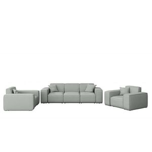 Kaiser Möbel ZAHRADNÍ SEDACÍ SOUPRAVA 3+1+1 MALIBU tkanina Odyssey Světle šedá obraz