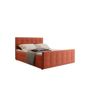 Kaiser Möbel KONTINENTÁLNÍ POSTEL s úložným prostorem, matrací a topperem AMOR Oranžová 180x200 cm H3-Bonell obraz