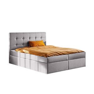 Kaiser Möbel KONTINENTÁLNÍ POSTEL s matrací a úložným prostorem LUDANO tkanina Soro Šedá 140x200 cm H3-Bonell obraz