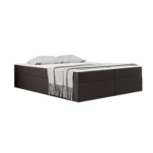 Kaiser Möbel KONTINENTÁLNÍ POSTEL s úložným prostorem, matrací a topperem Ruben Studená hnědá 200x200 cm H3-Bonell obraz