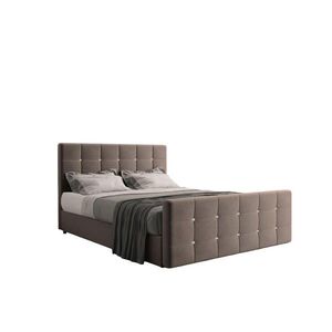 Kaiser Möbel KONTINENTÁLNÍ POSTEL s úložným prostorem, matrací a topperem ROMA 160x200 cm Hnědá H2-Pocket obraz