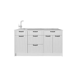 Vicco KUCHYŇSKÝ BLOK Fame-Line, Bílý venkovský dům/Bílá, 150 cm, PD Mramor obraz