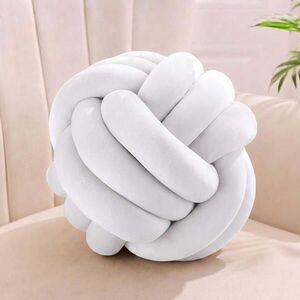 Relaxdays POLŠTÁŘ Béžový uzel 25 cm polyester obraz