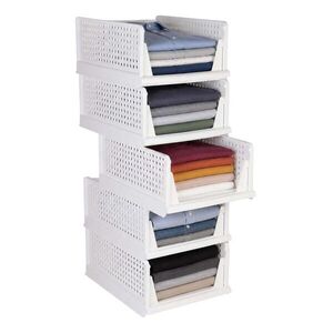 Relaxdays ÚLOŽNÝ-BOX Bílá 5dílný-set plast obraz