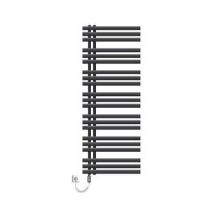 LuxeBath ELEKTRICKÝ koupelnový radiátor Iron EM 600 x 1600 mm, antracitový, s topným tělesem 900 W obraz