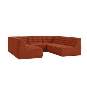 Kaiser Möbel ROHOVÁ SEDAČKA modulární Corner ve tvaru U, plyšová tkanina Pop, Měděná, LAZY U CORNER obraz