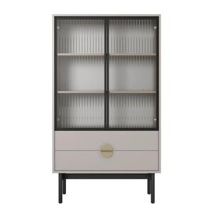 Selsey VITRÍNA Stoon II taupe 150 cm obraz